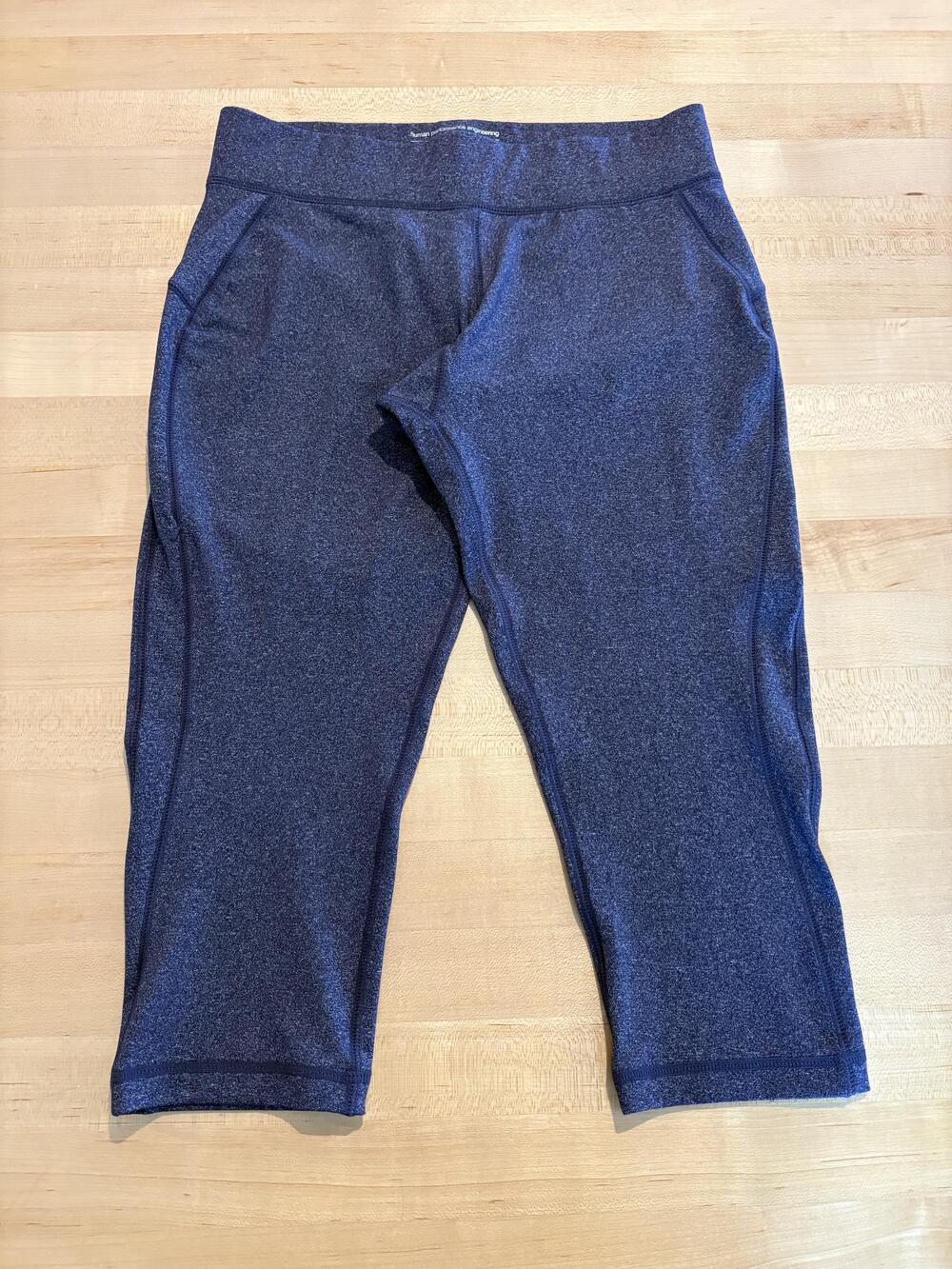 Human Performance Engineering Leggings Womens Small Blue Capri Yoga Pants